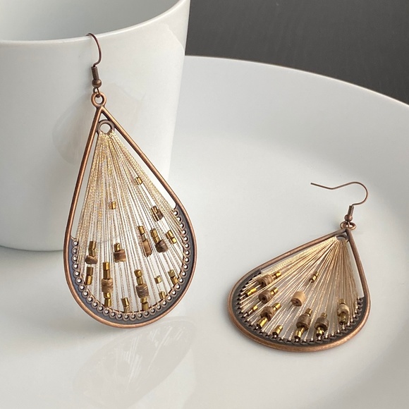 Jewelry - NEW Drop Bronze Earrings